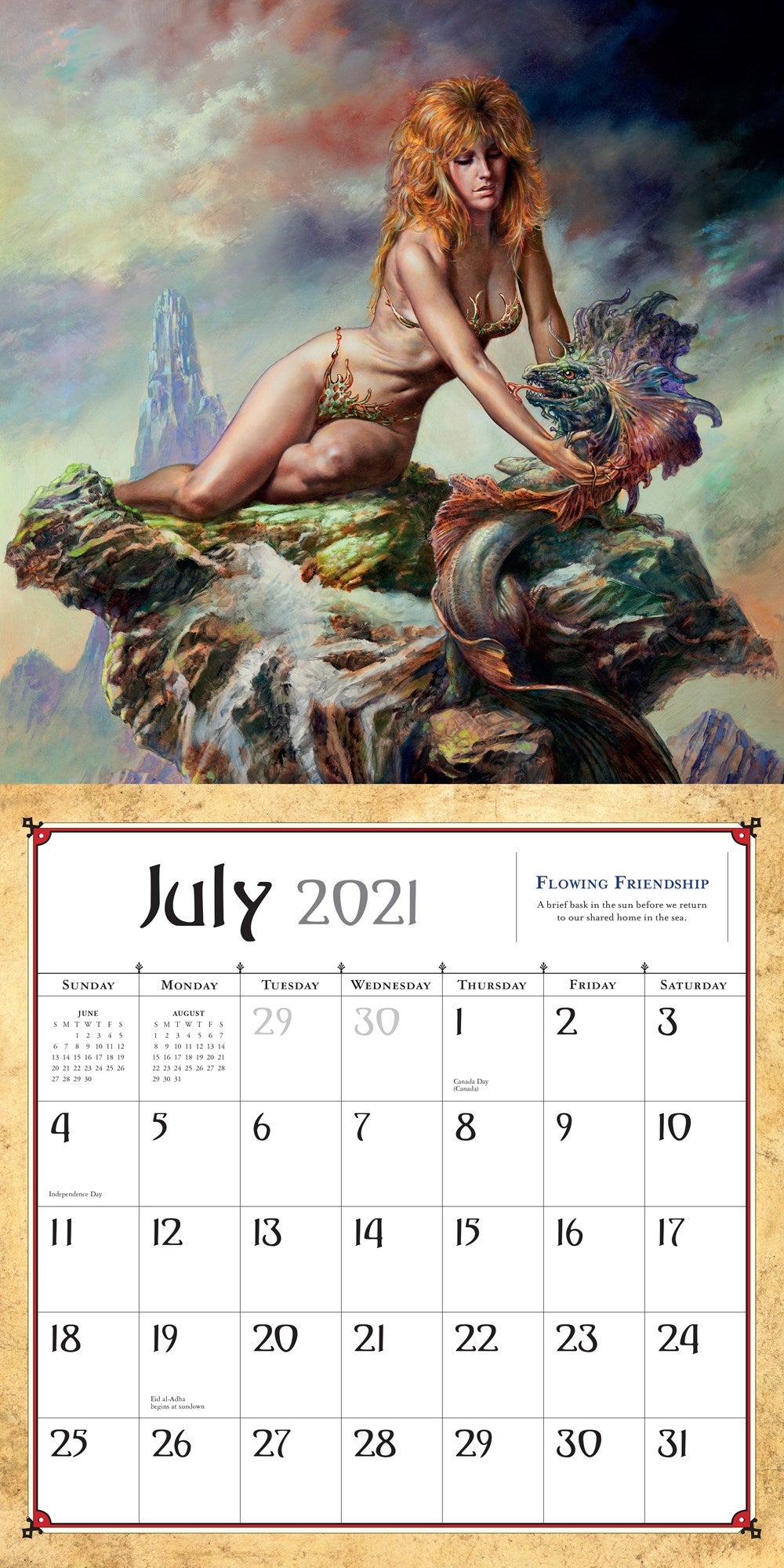 Boris Vallejo and Julie Bell's Fantasy Wall Calendar 2021