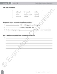 Daily Language Review, Grade 5 Teacher Edition