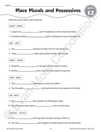 Grammar & Punctuation, Grade 6 Teacher Resource