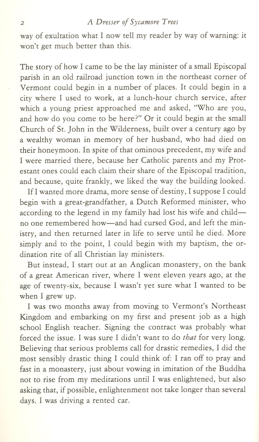 A Dresser of Sycamore Trees