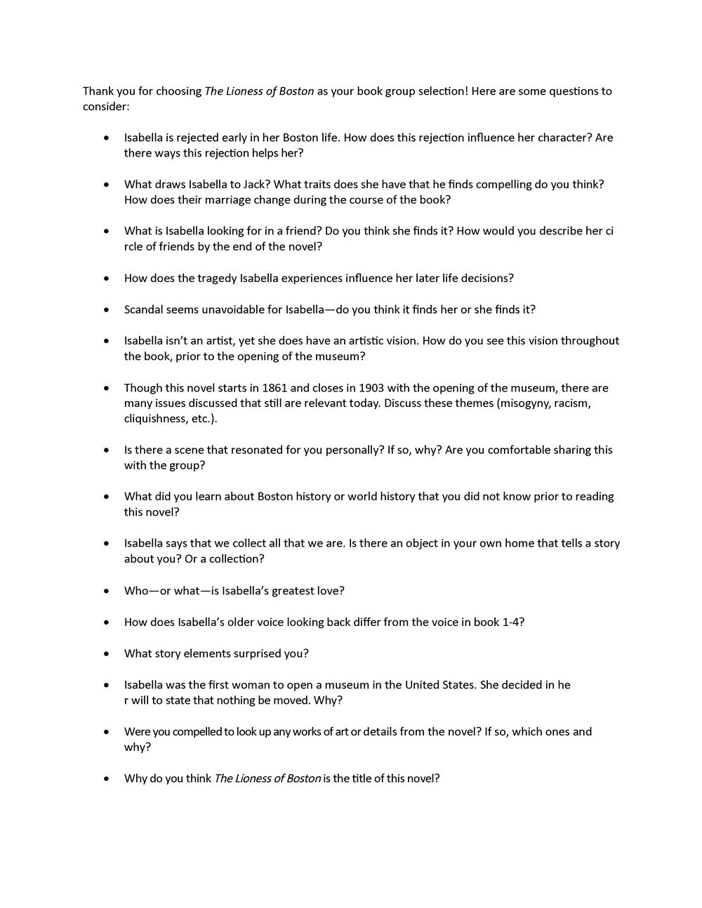 The Lioness of Boston