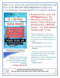 If I Betray These Words: Moral Injury in Medicine and Why It's So Hard for Clinicians to Put Patients First