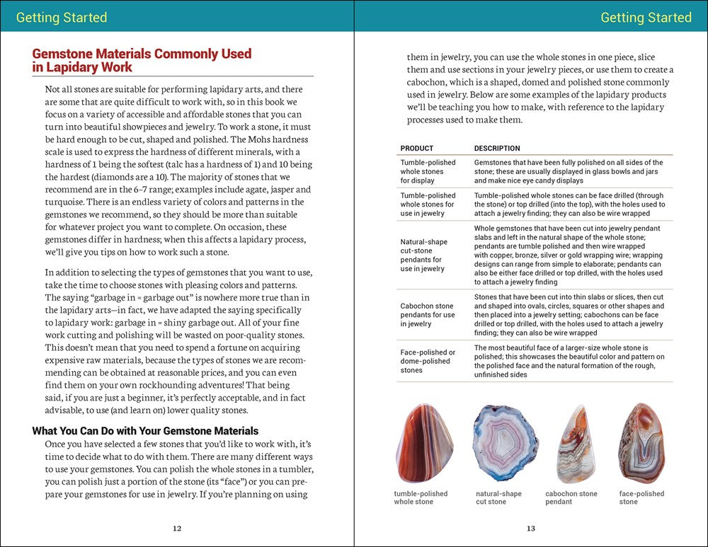 Gemstone Tumbling, Cutting, Drilling & Cabochon Making