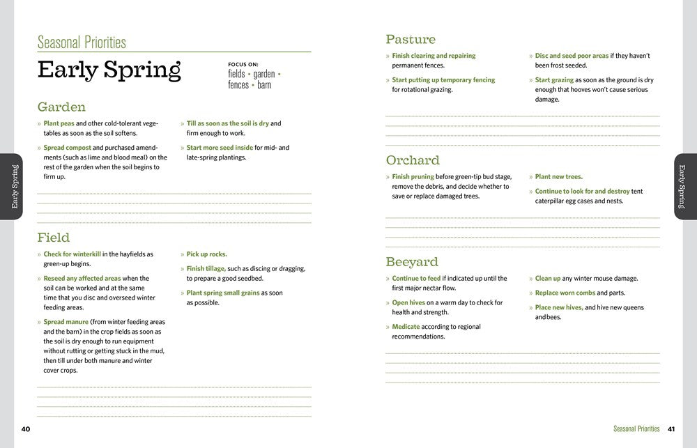 The Backyard Homestead Seasonal Planner: What to Do & When to Do It in the Garden, Orchard, Barn, Pasture & Equipment Shed