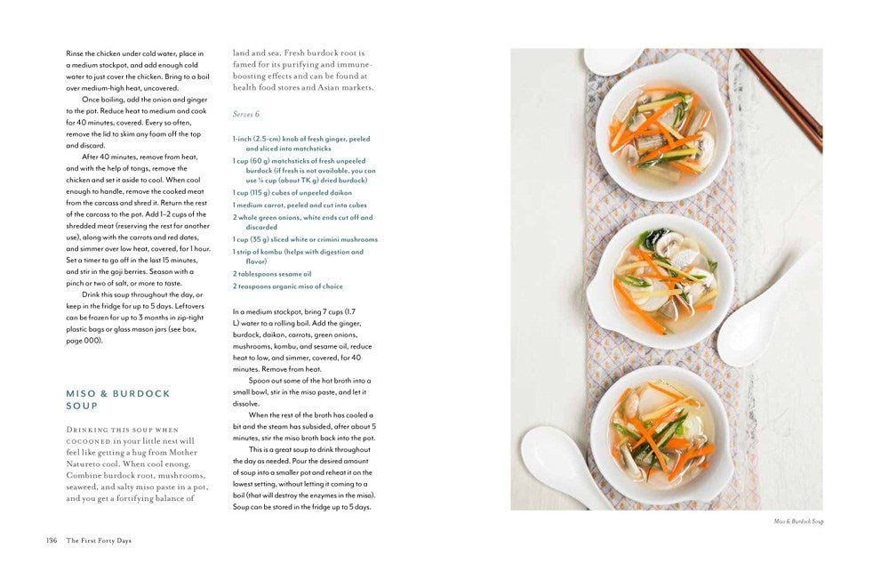 The First Forty Days: The Essential Art of Nourishing the New Mother