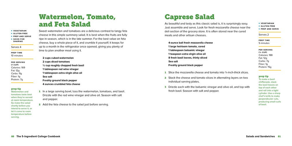 The 5-Ingredient College Cookbook: Easy, Healthy Recipes for the Next Four Years & Beyond