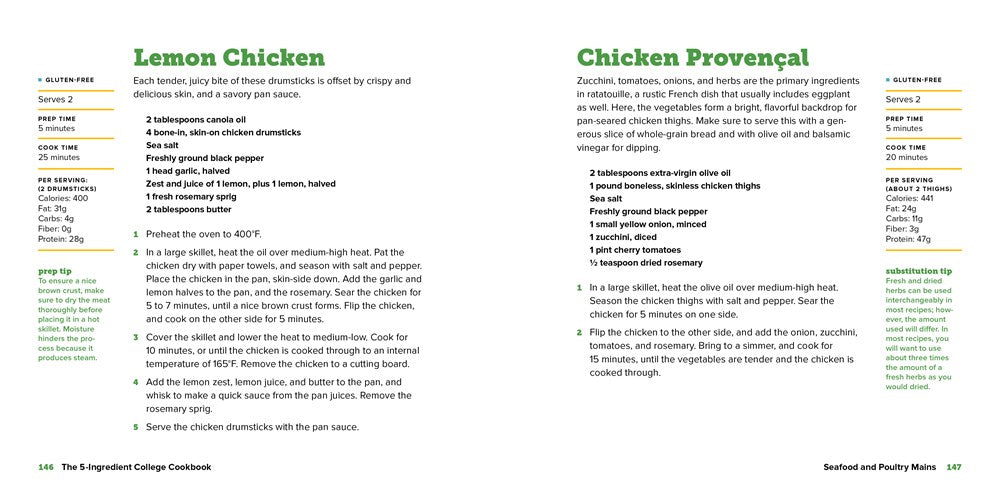 The 5-Ingredient College Cookbook: Easy, Healthy Recipes for the Next Four Years & Beyond