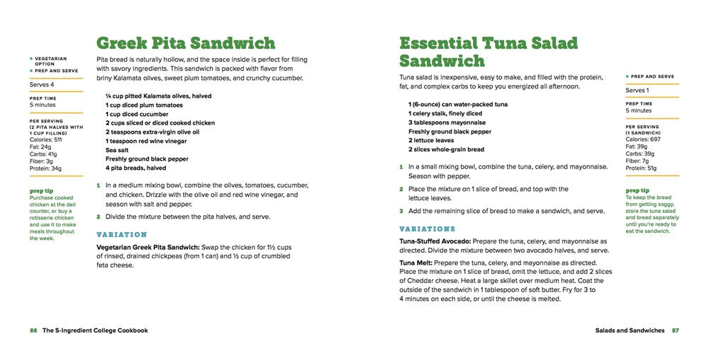 The 5-Ingredient College Cookbook: Easy, Healthy Recipes for the Next Four Years & Beyond