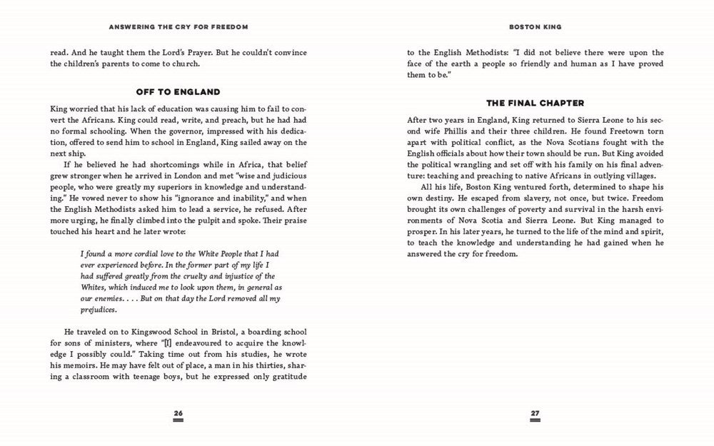 Answering the Cry for Freedom