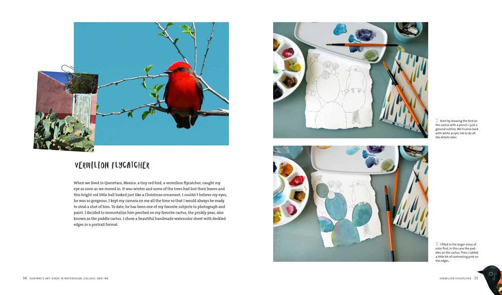 Geninne's Art: Birds in Watercolor, Collage, and Ink