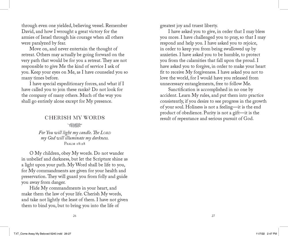 Come Away My Beloved Updated