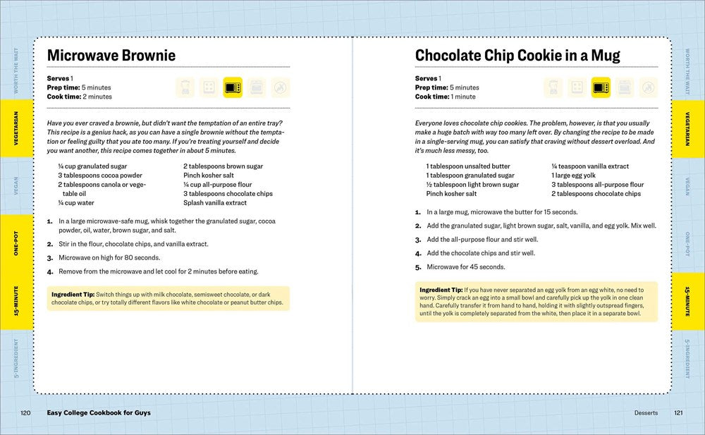 Easy College Cookbook for Guys: Effortless Recipes to Learn the Basics of Cooking