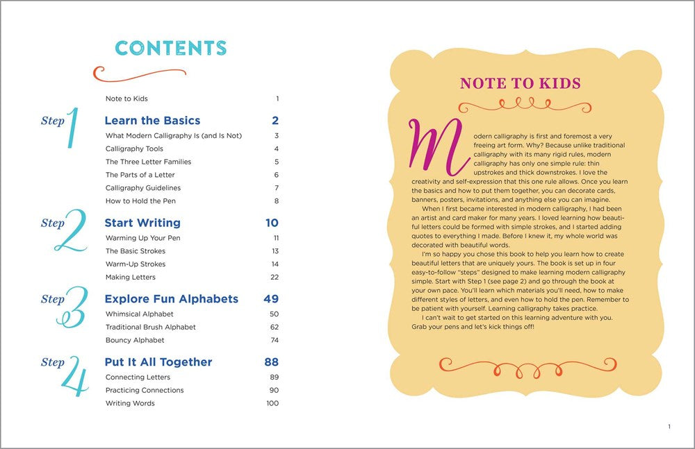 Beginner Calligraphy Workbook for Kids: Easy, Step-by-Step Practice for Ages 8-12