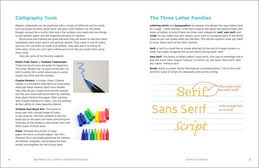 Beginner Calligraphy Workbook for Kids: Easy, Step-by-Step Practice for Ages 8-12
