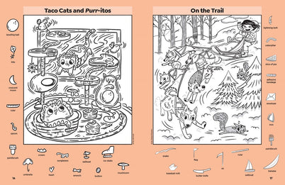 Cute Cat and Dog Puzzles: 144-Page Activity Book for Kids with Over 1,800 Objects to Find, Search-and-Find Puzzles Featuring Cute Kittens and Puppies (Highlights Hidden Pictures)