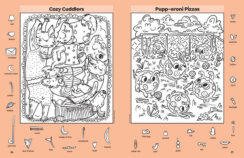 Cute Cat and Dog Puzzles: 144-Page Activity Book for Kids with Over 1,800 Objects to Find, Search-and-Find Puzzles Featuring Cute Kittens and Puppies (Highlights Hidden Pictures)