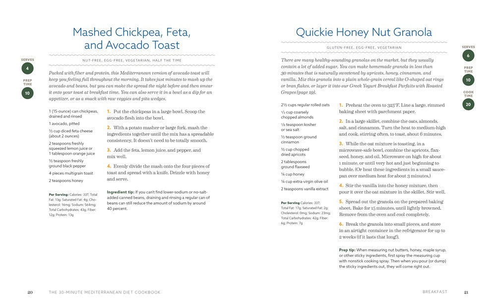 The 30-Minute Mediterranean Diet Cookbook: 101 Easy, Flavorful Recipes for Lifelong Health