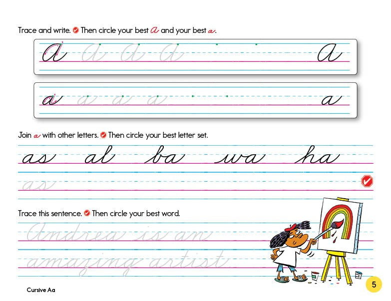 Write-On Wipe-Off Let's Write Cursive