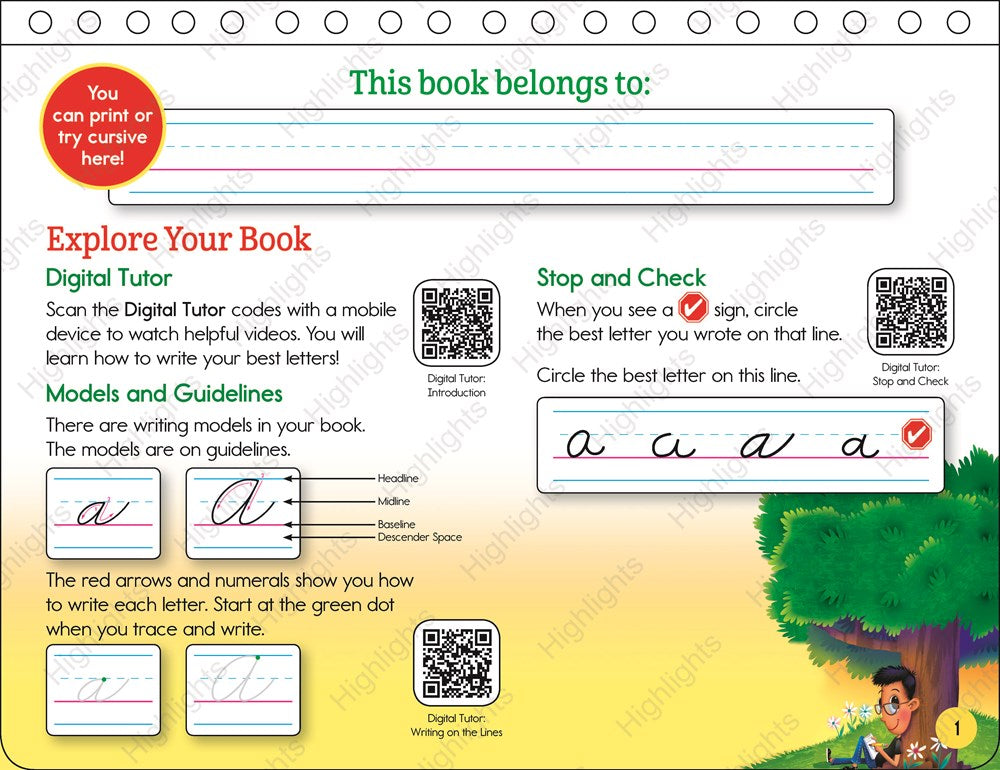 Write-On Wipe-Off Let's Write Cursive