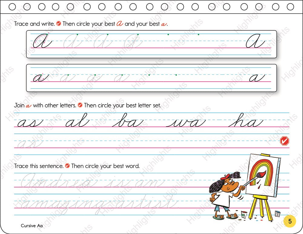 Write-On Wipe-Off Let's Write Cursive