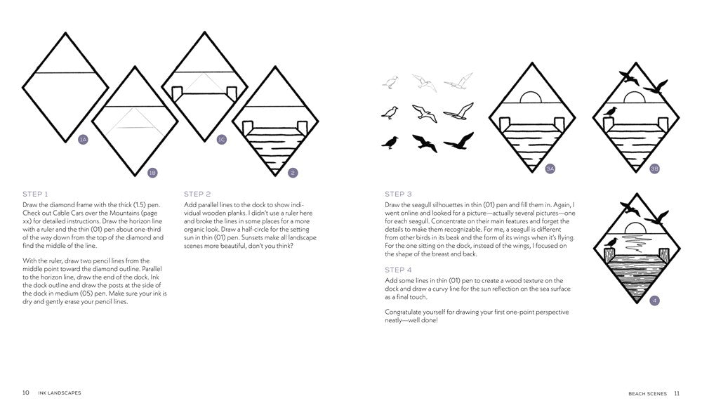 15-Minute Ink Landscapes