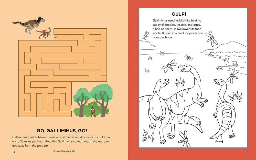 Dinosaur Activity Book for Kids: 70 Activities Including Coloring, Dot-to-Dots & Spot the Difference