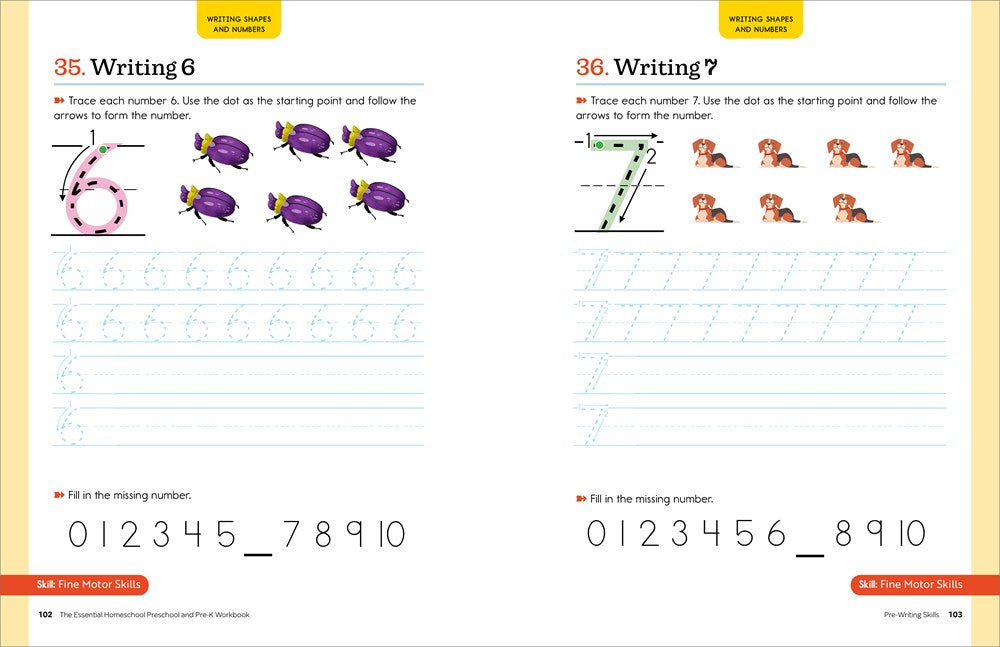 The Essential Homeschool Preschool and Pre-K Workbook: 135 Fun Curriculum-Based Activities to Build Pre-Reading, Pre-Writing, and Early Math Skills! (Homeschool Workbooks)