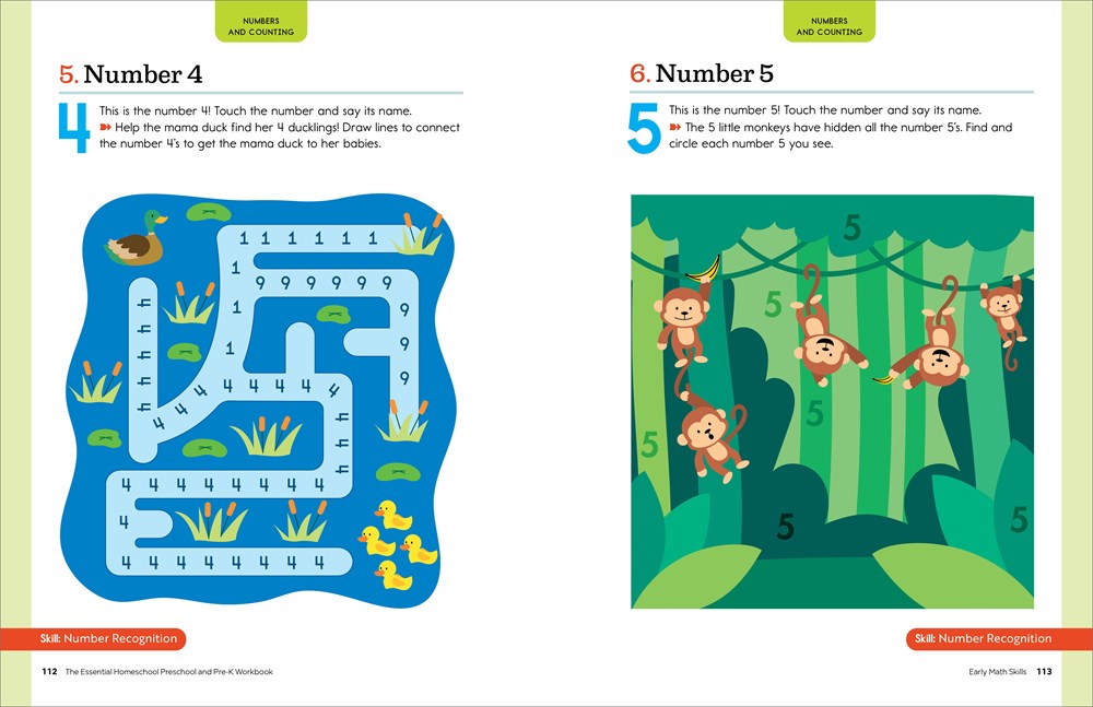 The Essential Homeschool Preschool and Pre-K Workbook: 135 Fun Curriculum-Based Activities to Build Pre-Reading, Pre-Writing, and Early Math Skills! (Homeschool Workbooks)