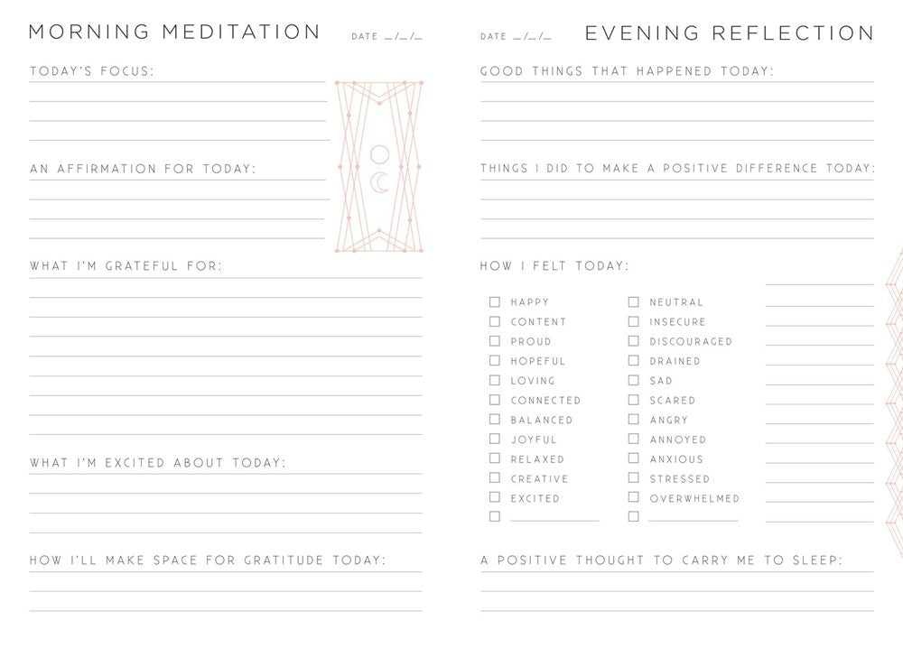 Gratitude: A Day and Night Reflection Journal (90 Days)