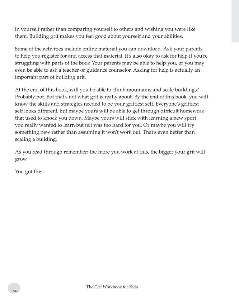 The Grit Workbook for Kids