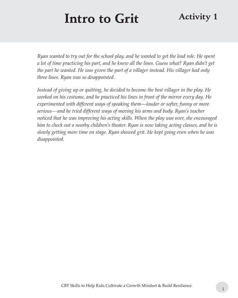 The Grit Workbook for Kids