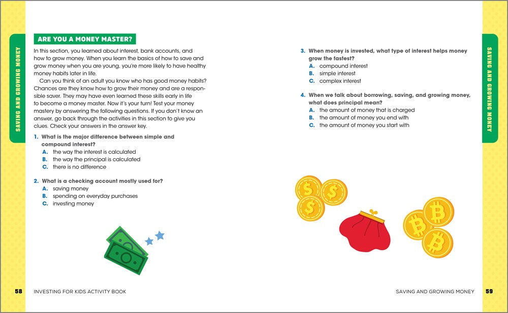 Investing for Kids Activity Book: 65 Activities about Saving, Investing, and Growing Your Money