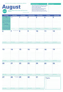 2024 Amy Knapp's Big Grid Family Organizer Wall Calendar