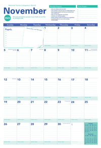 2024 Amy Knapp's Big Grid Family Organizer Wall Calendar