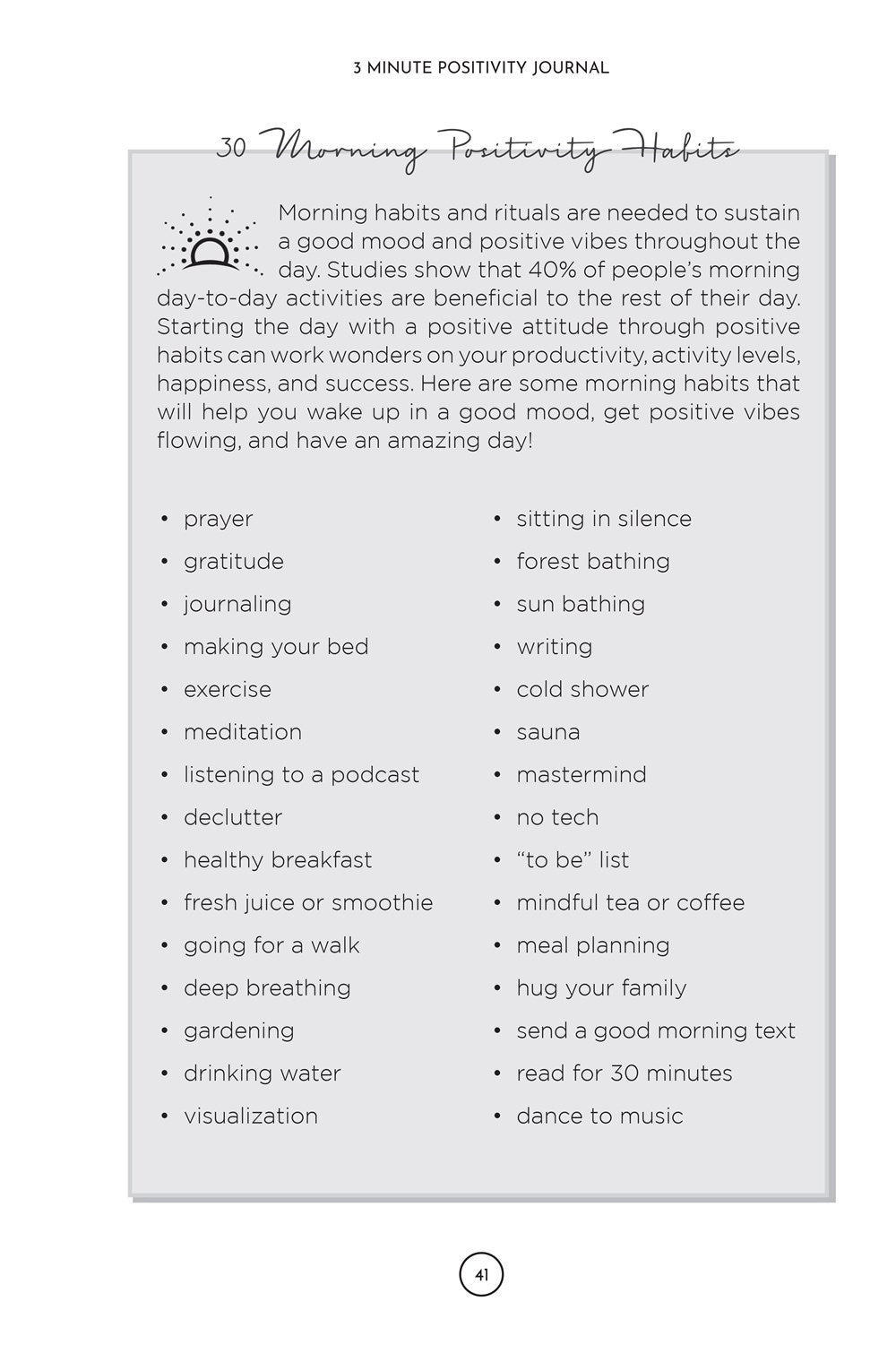 3 Minute Positivity Journal: Boost Your Mood. Train Your Mind. Change Your Life.