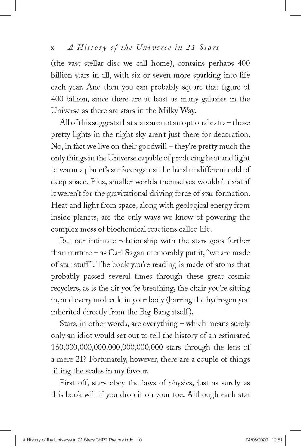 The History of Our Universe in 21 Stars