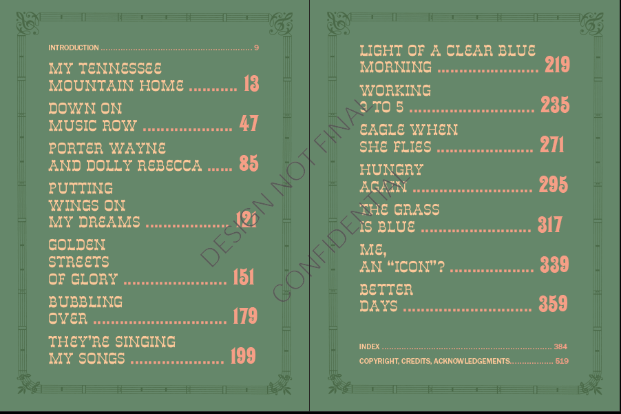 Dolly Parton, Songteller: My Life in Lyrics