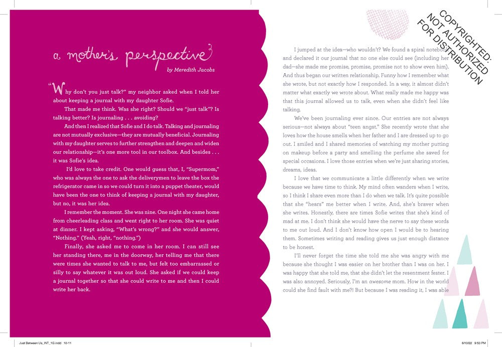 Just Between Us: Mother & Daughter revised edition