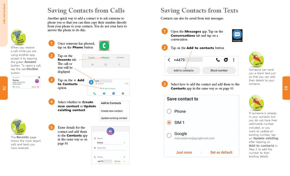 Android Phones for Seniors in easy steps