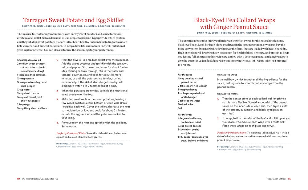 The Heart Healthy Cookbook for Two: 125 Perfectly Portioned Low Sodium, Low Fat Recipes