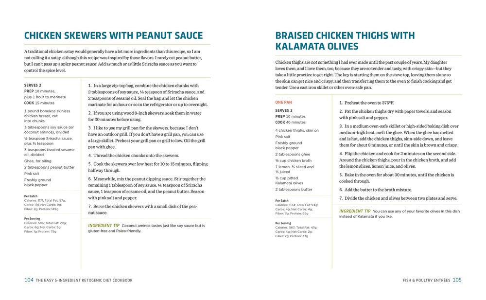 The Easy 5-Ingredient Ketogenic Diet Cookbook: Low-Carb, High-Fat Recipes for Busy People on the Keto Diet