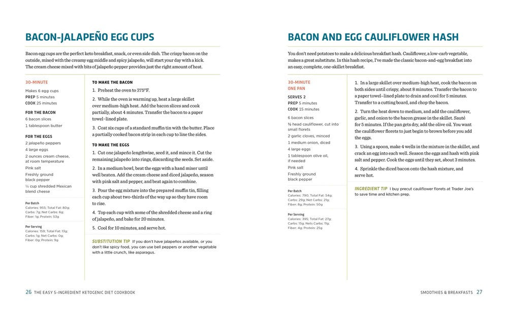 The Easy 5-Ingredient Ketogenic Diet Cookbook: Low-Carb, High-Fat Recipes for Busy People on the Keto Diet