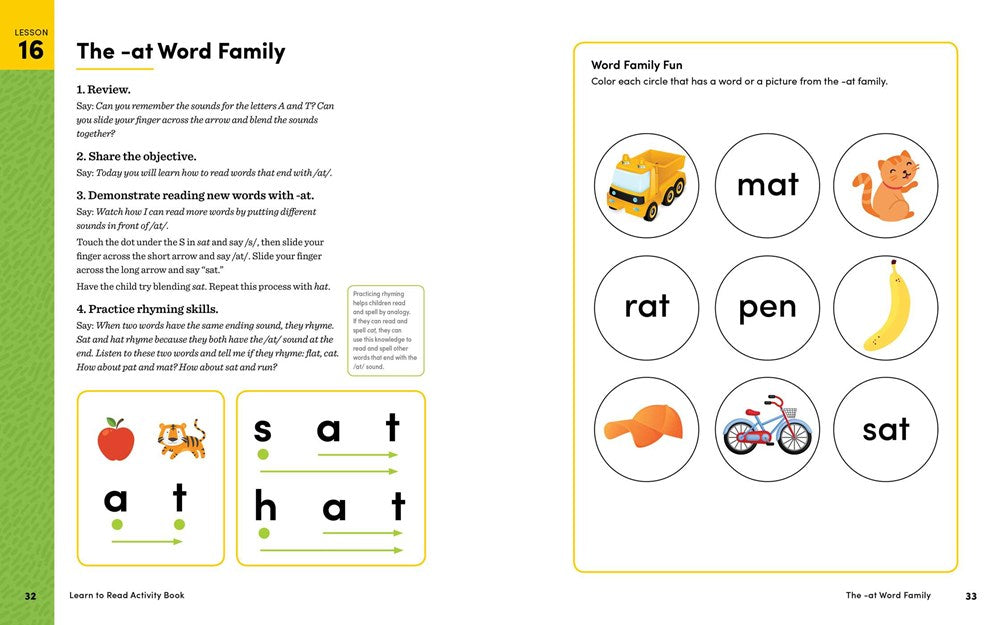 Learn to Read Activity Book