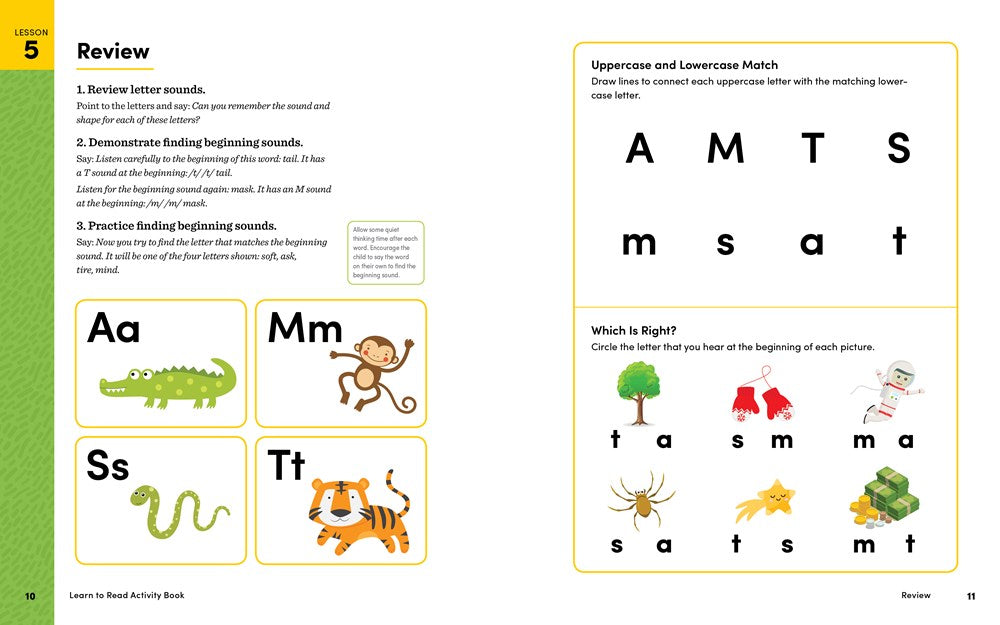 Learn to Read Activity Book: 101 Fun Lessons to Teach Your Child to Read