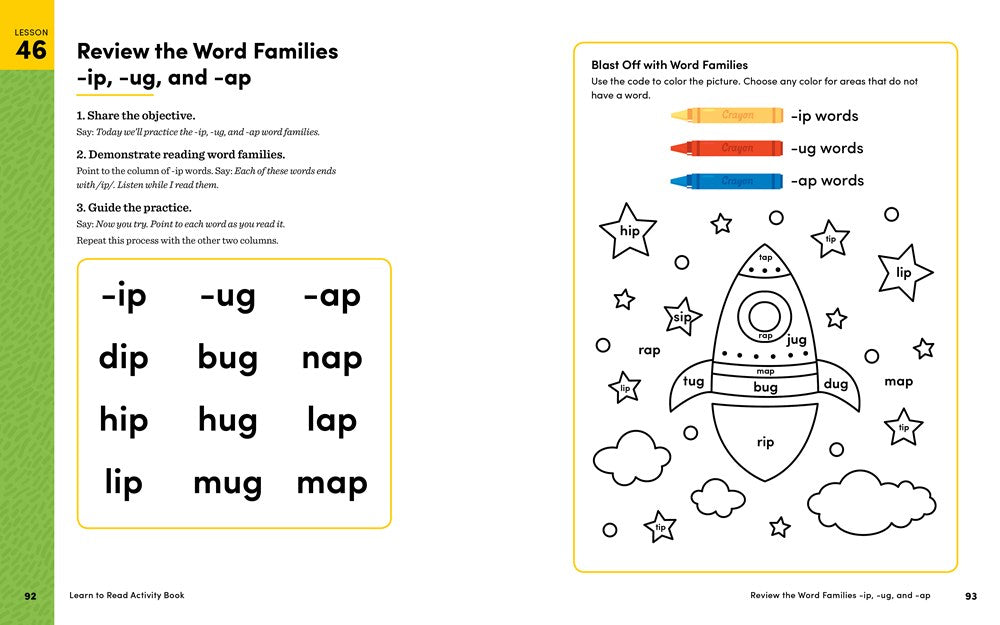 Learn to Read Activity Book: 101 Fun Lessons to Teach Your Child to Read