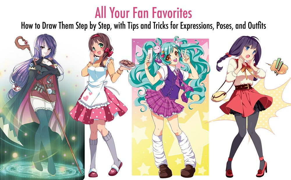 Master Guide to Drawing Anime: Amazing Girls: How to Draw Essential Character Types from Simple Templates - A How to Draw Anime / Manga Step by Step Book Series (Volume 2)