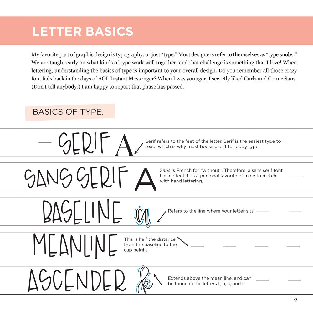 Hand Lettering 101: A Step-by-Step Calligraphy Workbook for Beginners (Gold Spiral-Bound Workbook with Gold Corner Protectors)