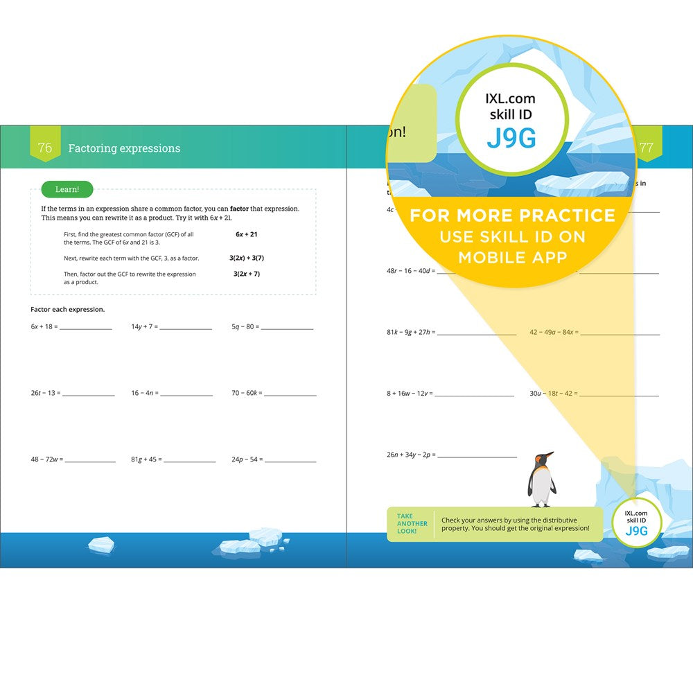 IXL The Ultimate 7th Grade Math Workbook, Middle School Books for Kids Ages 12-13 Covering Geometry, Algebra, Probability, Ratio, and More Mathematics (IXL Ultimate Workbooks)