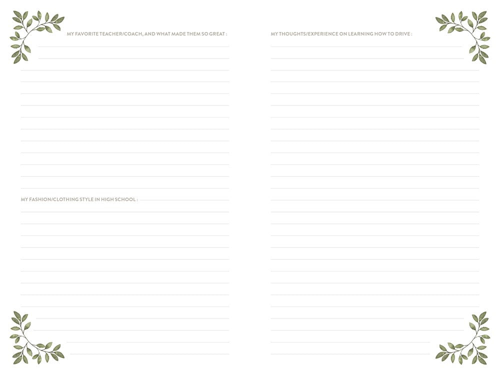 Mom's Story: A Memory and Keepsake Journal for My Family