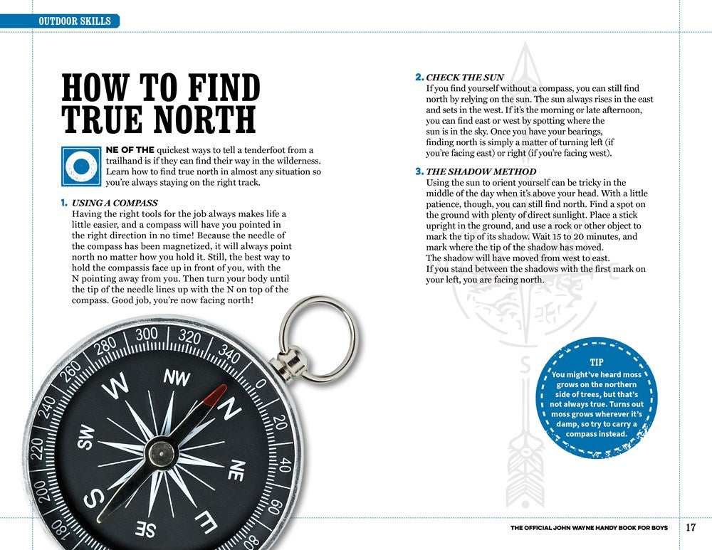 The Official John Wayne Handy Book for Boys: Essential Skills and Fun Activities for Adventurous, Self-Reliant Kids